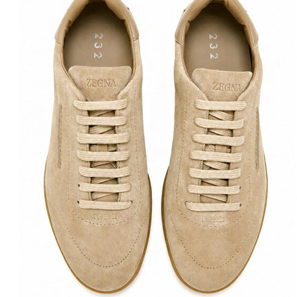 ZEGNA Beige 232 Suede Sneakers