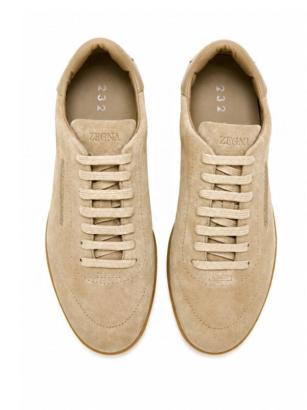 ZEGNA Beige 232 Suede Sneakers
