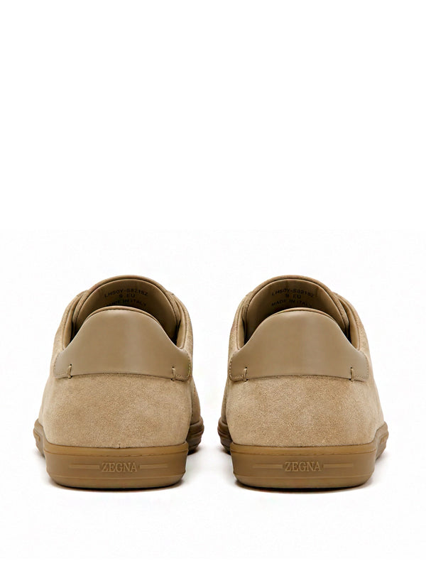 ZEGNA Beige 232 Suede Sneakers