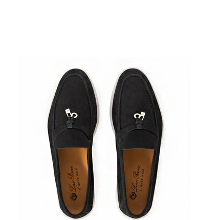 Loro Piana Mocassim Summer Charms Walk Caviar