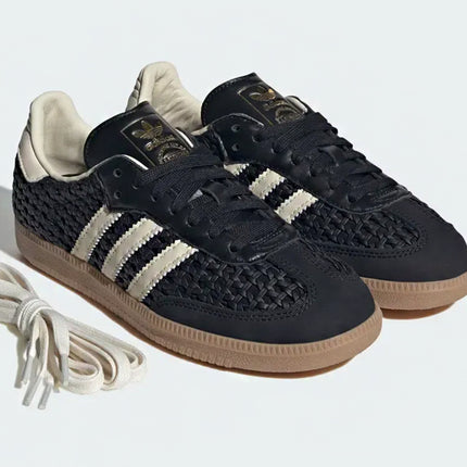 Adidas Samba Basketweave Black Cream White