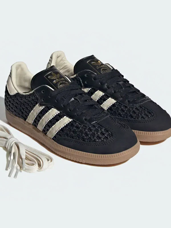 Adidas Samba Basketweave Black Cream White