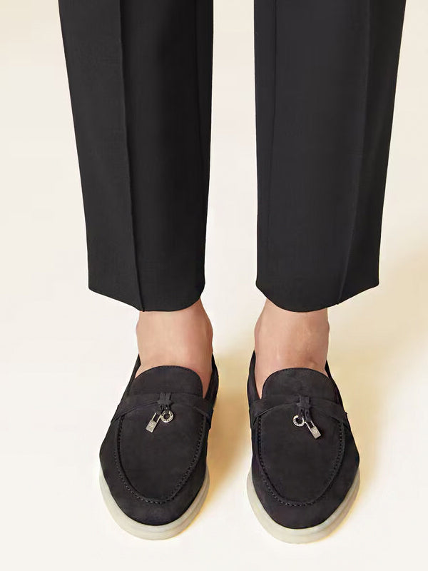 Loro Piana Mocassim Summer Charms Walk Caviar