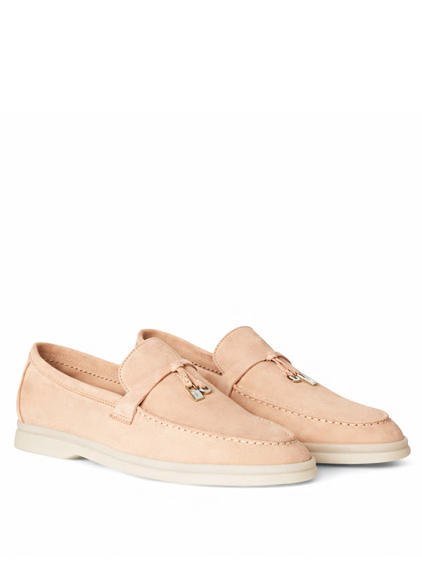 Loro Piana Mocassim Summer Charms Walk Areia Rosa