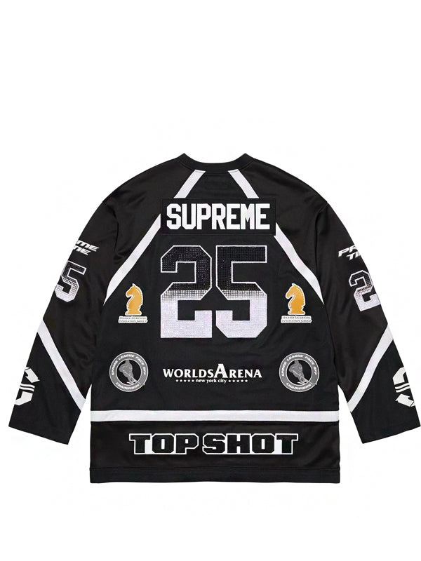 Supreme Rhinestone Hockey Jersey Black