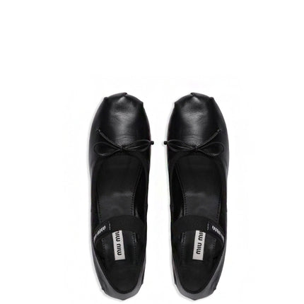Miu Miu Ballerinas Black Leather