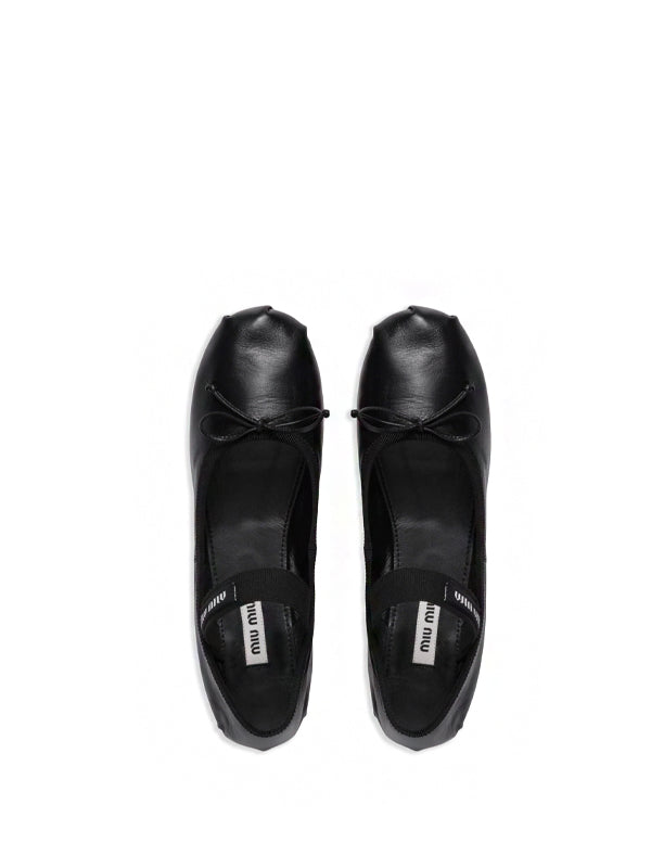 Miu Miu Ballerinas Black Leather