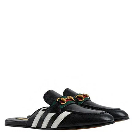 Gucci x Adidas Horsebit Slippers Black