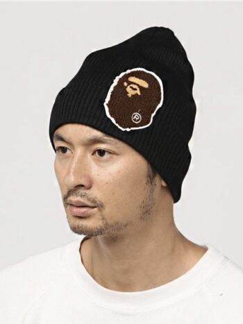 BAPE Big Ape Head Knit Cap (FW20) Black - Imagem 2