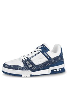 Louis Vuitton Trainer Monogram Denim White Blue Original São Paulo 