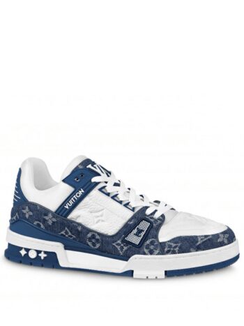 Louis Vuitton Trainer Monogram Denim White Blue
