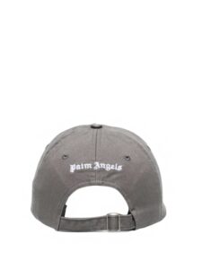 Palm Angels Embroidered Logo Cap Gray White Original São Paulo