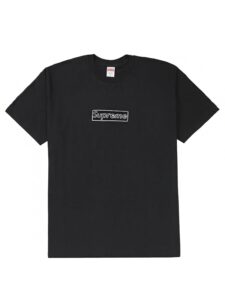 Supreme Kaws Chalk Logo Tee Black Original São Paulo 