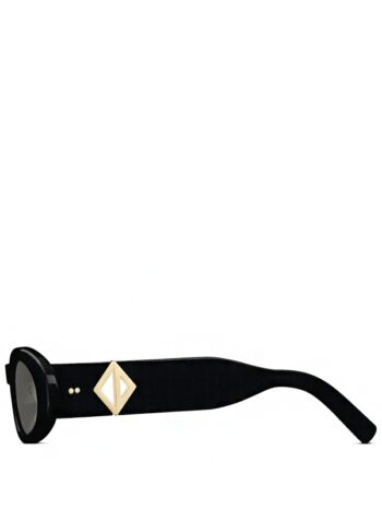 Dior x CACTUS JACK CD Diamond R1I Rounded Sunglasses Black - Imagem 4