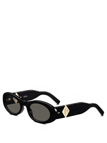 Dior x CACTUS JACK CD Diamond R1I Rounded Sunglasses Black - Imagem 3