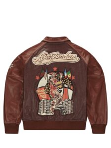 Air Jordan x Maison Chateau Rouge Jacket Brown Original São Paulo 