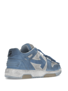 OFF-WHITE OOO Low Out Of Office Suede White Light Blue Original São Paulo