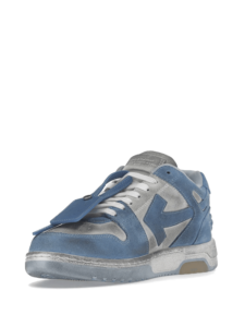 OFF-WHITE OOO Low Out Of Office Suede White Light Blue Original São Paulo