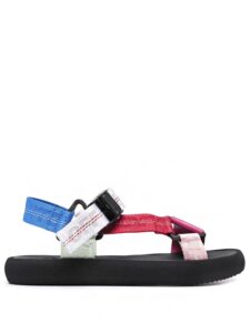 OFF-WHITE Trek Flat form Sandals Black Multicolor Original São Paulo 