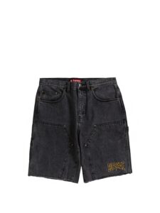 Supreme Cutoff Double Knee Denim Painter Short Black Original São Paulo 