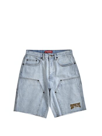 Supreme Cutoff Double Knee Denim Painter Short Washed Blue