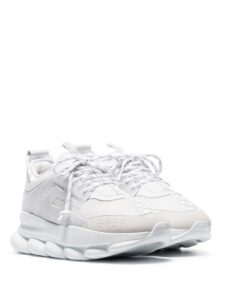 Versace Chain Reaction White Mesh Rubber Suede Original São Paulo 