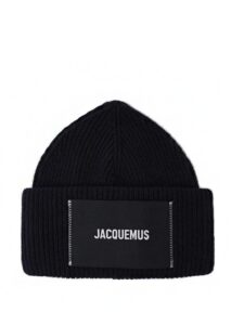 JACQUEMUS Logo Patch Beanie - Blue Original São Paulo