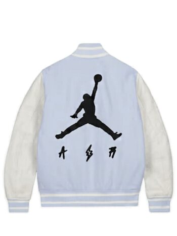 Jordan x J Balvin Varsity Jacket White/Blue - Imagem 3