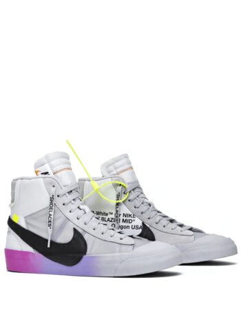 Nike Blazer Mid Off-White Wolf Grey Serena Queen - Imagem 3