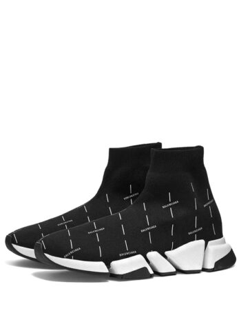 Balenciaga Speed 2.0 Black White Logo - Imagem 3