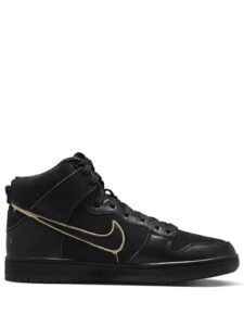 Nike SB Dunk High Pro Black and Metallic Gold Original São Paulo