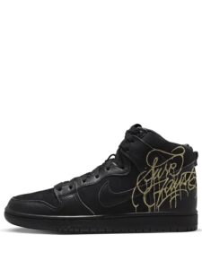 Nike SB Dunk High Pro Black and Metallic Gold Original São Paulo