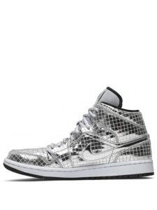 Air Jordan 1 Mid SE Disco Metallic Silver Original São Paulo