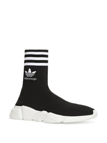 Adidas x Balenciaga Speed Trainer Black White - Imagem 4