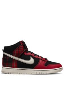 Nike Dunk High SE Tartan Plaid Black University Red Original São Paulo