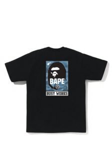 BAPE Honeycomb Camo Bape Busy Works Tee Black Blue Original São Paulo