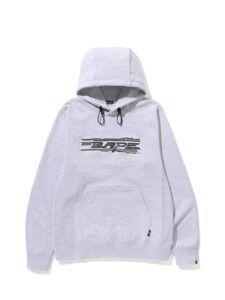 BAPE World Gone Mad Embroidery Pullover Hoodie Grey Original São Paulo