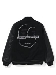 BAPE x Comme des Garcons Osaka Exclusive Varsity Jacket Black Original São Paulo