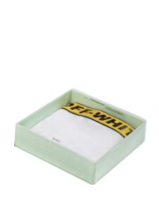 Off-White Single Pack Stretch Cotton Boxer Briefs White/Yellow/Black Original São Paulo