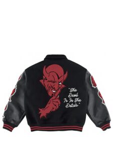 Saint Mxxxxxx Devil Varsity Jacket Black Original São Paulo