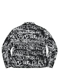 Supreme Comme des Garcons SHIRT Schott Painted Perfecto Leather Jacket Black Original São Paulo