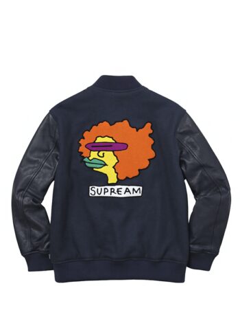 Supreme Gonz Ramm Varsity Jacket Navy - Imagem 2
