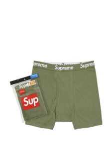 Supreme Hanes Boxer Briefs (2 Pack) Olive Original São Paulo