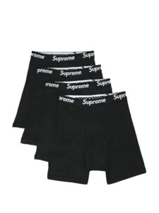 Supreme Hanes Boxer Briefs (4 Pack) Black Original São Paulo