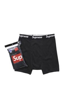 Supreme Hanes Boxer Briefs (4 Pack) Black Original São Paulo