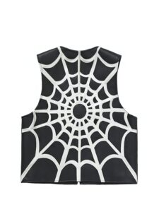 Supreme Vanson Leathers Spider Web Vest Black Original São Paulo