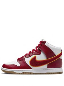 Nike Dunk High Chenille Swoosh White Gym Red Original São Paulo