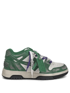 Off-White Out Of Office Vintage Leather White Green Original São Paulo