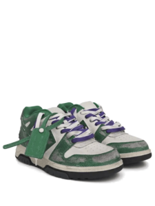 Off-White Out Of Office Vintage Leather White Green Original São Paulo