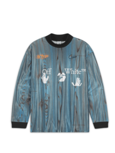Off-White x Nike 001 Soccer Jersey Blue Original São Paulo